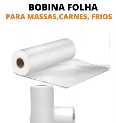 BOBINA PLÁSTICA FOLHA (AÇOUGUE) - Foto 1