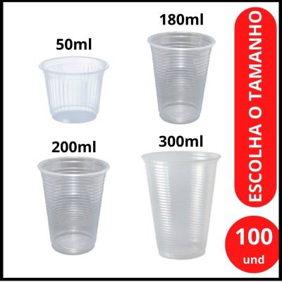 COPOS PLÁSTICOS PS TRANSPARENTES - Foto 1