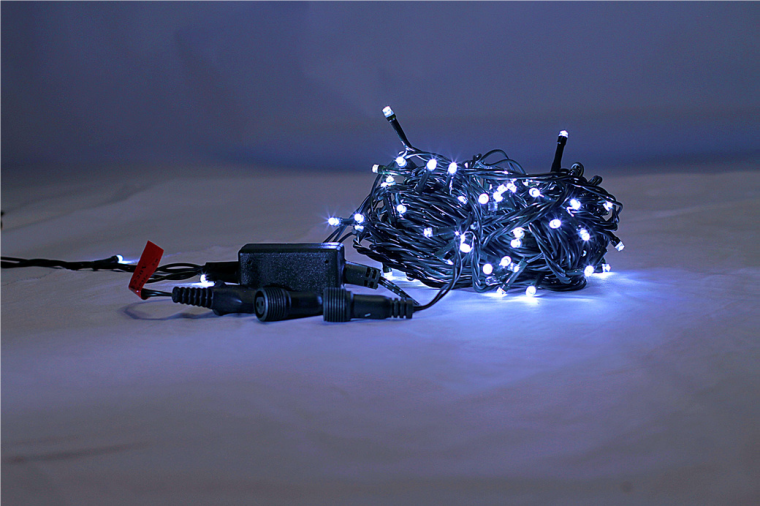 CORDÃO DE 150 LEDS COM ESTROBINHOS NA COR DOS LEDS - Foto 1