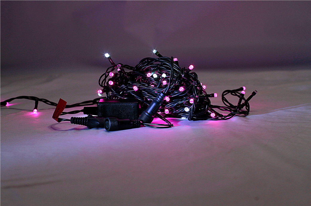 CORDÃO DE 150 LEDS COM ESTROBINHOS NA COR DOS LEDS - Foto 4