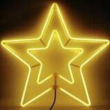 ESTRELA DUPLA DE NEON 55CM - Foto 1