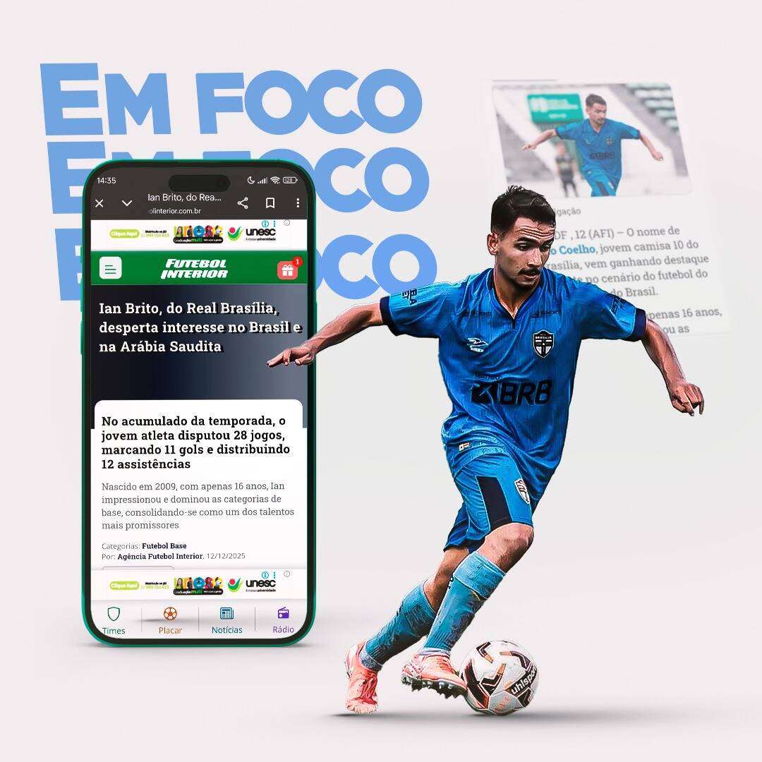 Ian Brito, do Real Brasília, desperta interesse de clubes do Brasil e Arábia