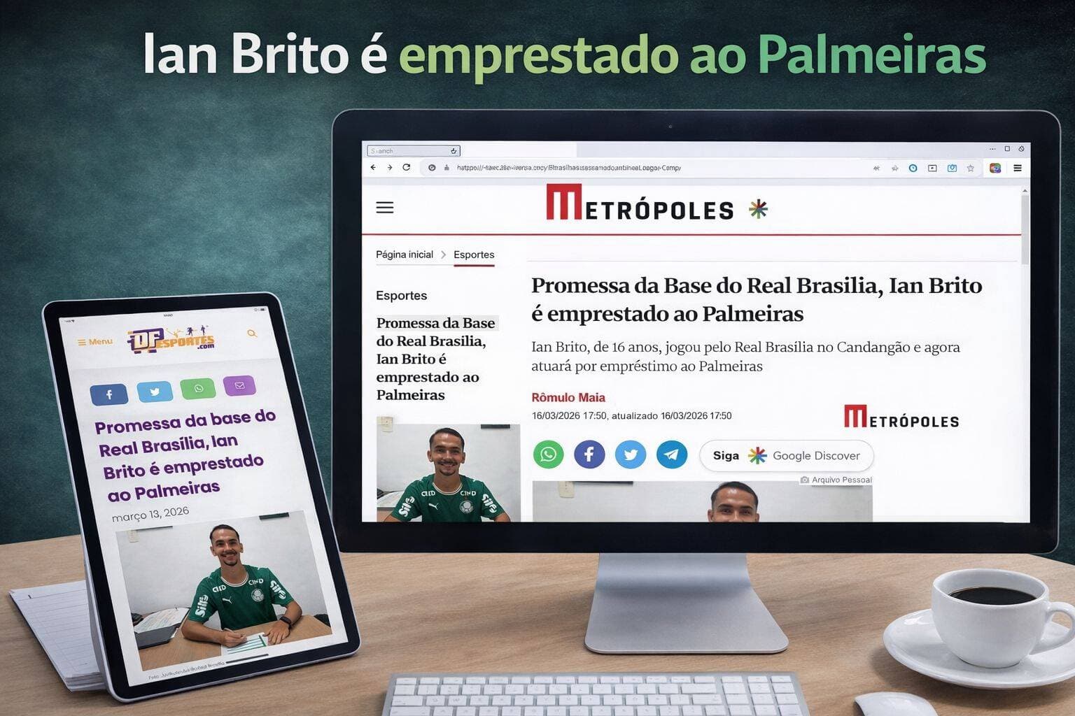 Jovem Promessa do Real Brasília, Ian Brito assina contrato com o Palmeiras
