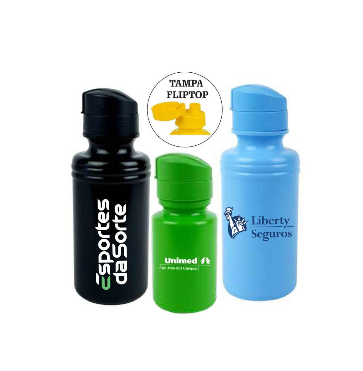 Squeeze Plástico 550 ml com Tampa Fliptop - Foto 3