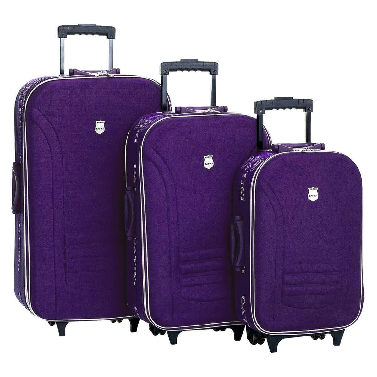 BTK65-1 CJ DE 3 MALAS 19' 23' 27' - ROXO - Foto 1