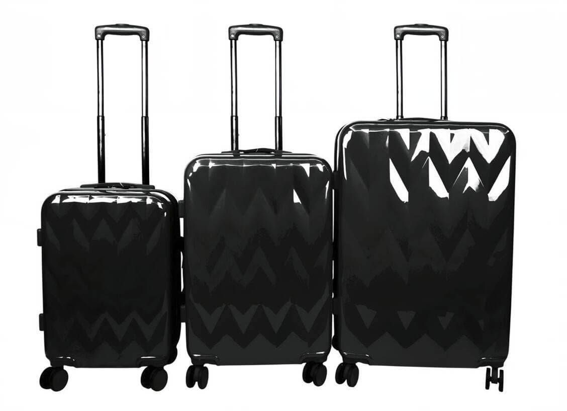 PLUTAO - CJ DE 3 MALAS 20' 24' 28' - PRETO - Foto 1