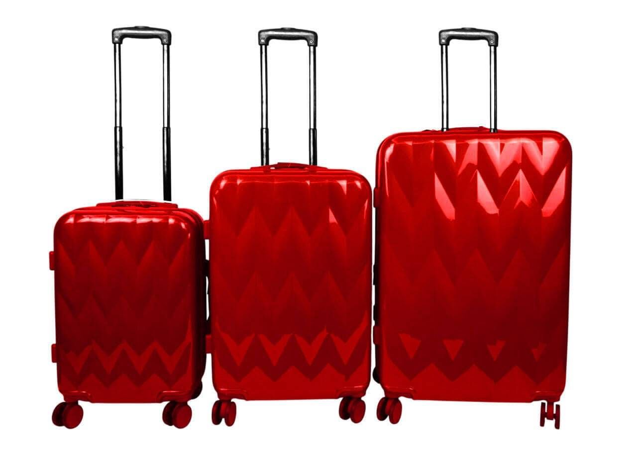 PLUTAO - CJ DE 3 MALAS 20' 24' 28' - VERMELHA - Foto 1