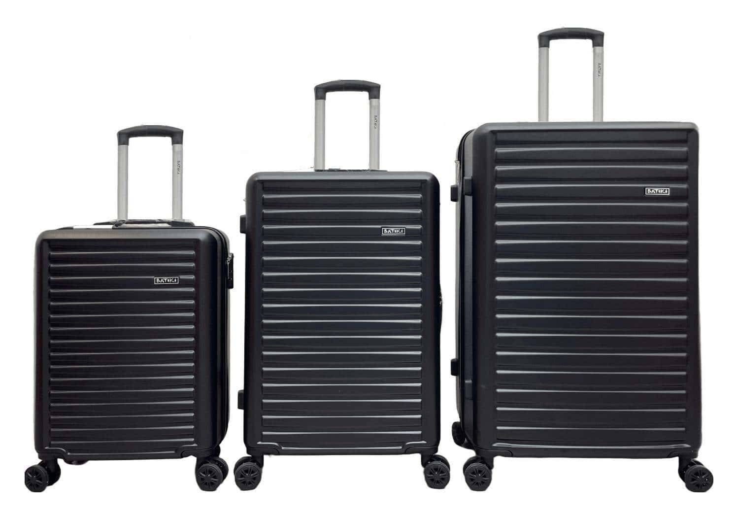 SATURNO - CJ DE 3 MALAS EM ABS 20 24 28 - PRETO - Foto 1