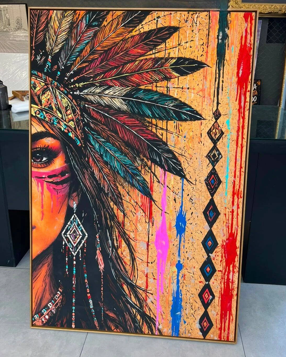 Arte India Meio Rosto 80x60 cm - R$ 2.890,00 - Foto 2