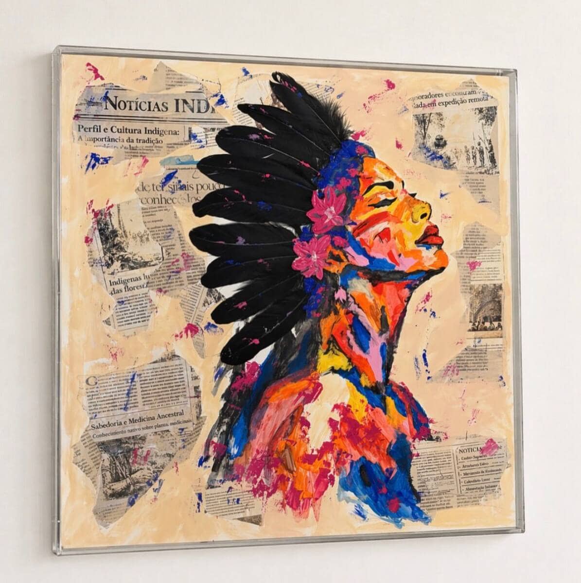 Arte índia Pop - Caixa de Acrílico - Foto 2