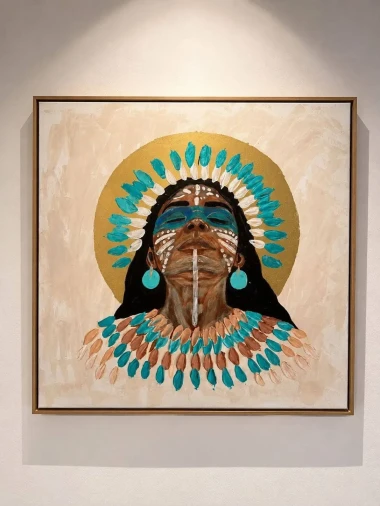 Arte Textura /Folha de Ouro 60x60 cm - R$ 2.690,00 - Foto 1