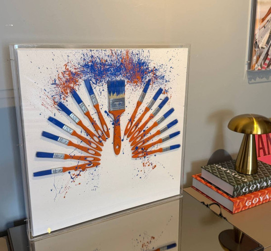 Cocar com pincéis - Caixa de Acrílico. R$ 1.290,00 - Foto 1