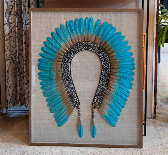 Quadro Cocar Tiffany. 110x90 cm. R$ 2.490,00. - Foto 1