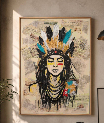 Quadro India com Textura - medida 60x80 cm - Foto 1
