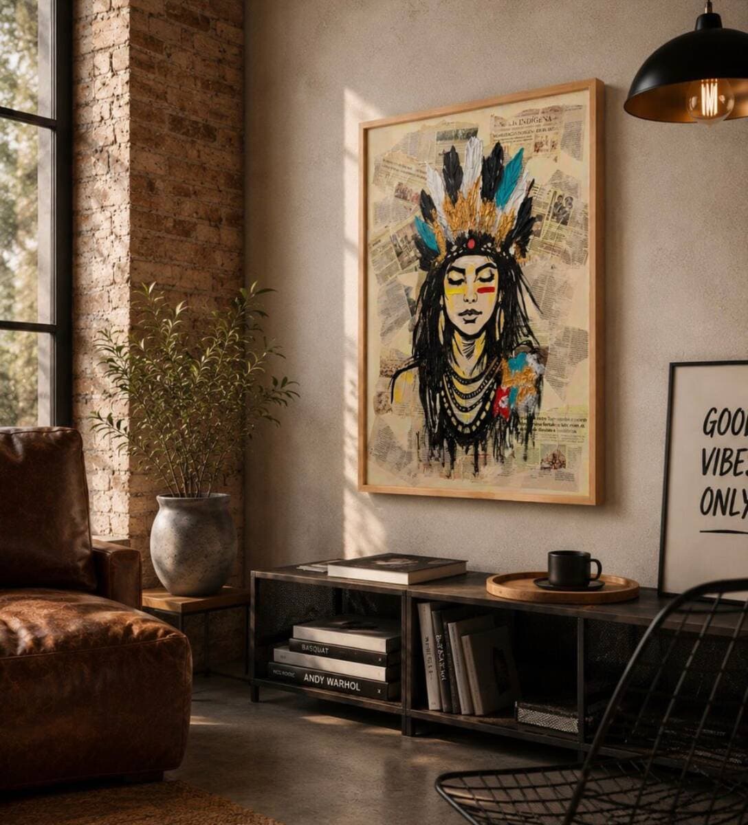 Quadro India com Textura - medida 60x80 cm - Foto 2