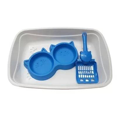 KIT GATO LUXO BRANCO E AZUL - Foto 1