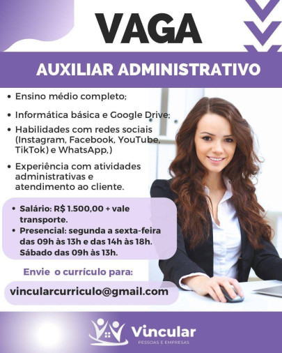 Aux. Administrativo - Foto 1