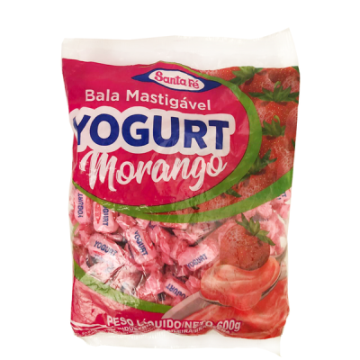 Bala Mastigável Yogurte Morango - Foto 1