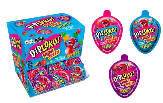 Display DipLoko Mini Jelly Dino Recheadas - Foto 1