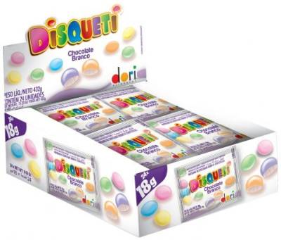 Disqueti Display Chocolate Branco 24x18g - Foto 1