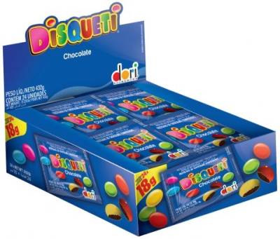 Disqueti Display Chocolate ao Leite 24x18g - Foto 1