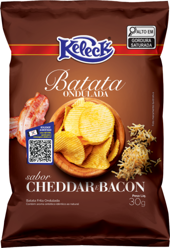 Batata Ondulada Cheddar e Bacon 30g - Foto 1