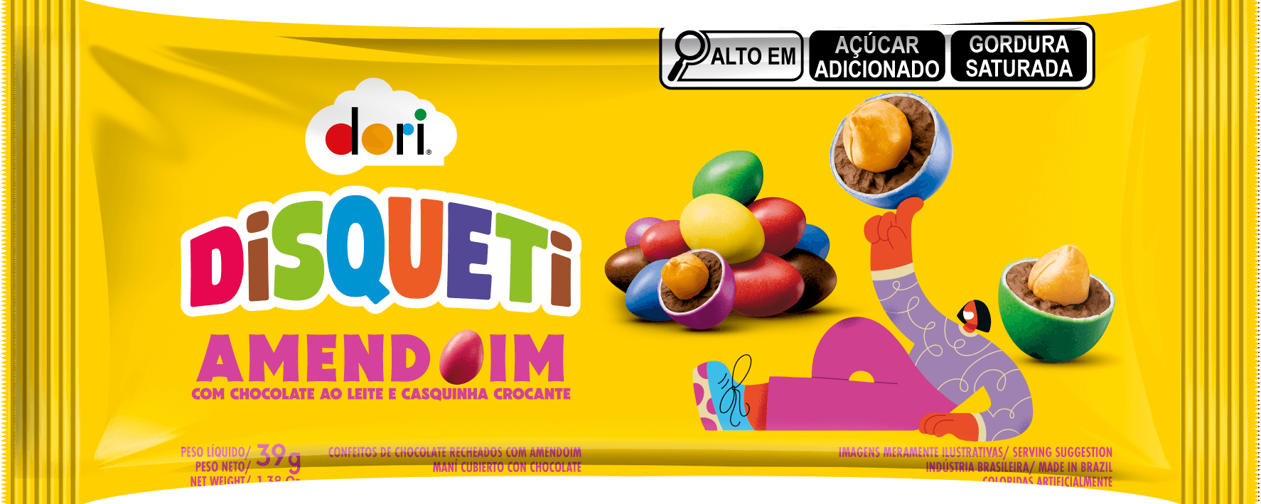 Disqueti Display Amendoim 18x39g - Foto 1