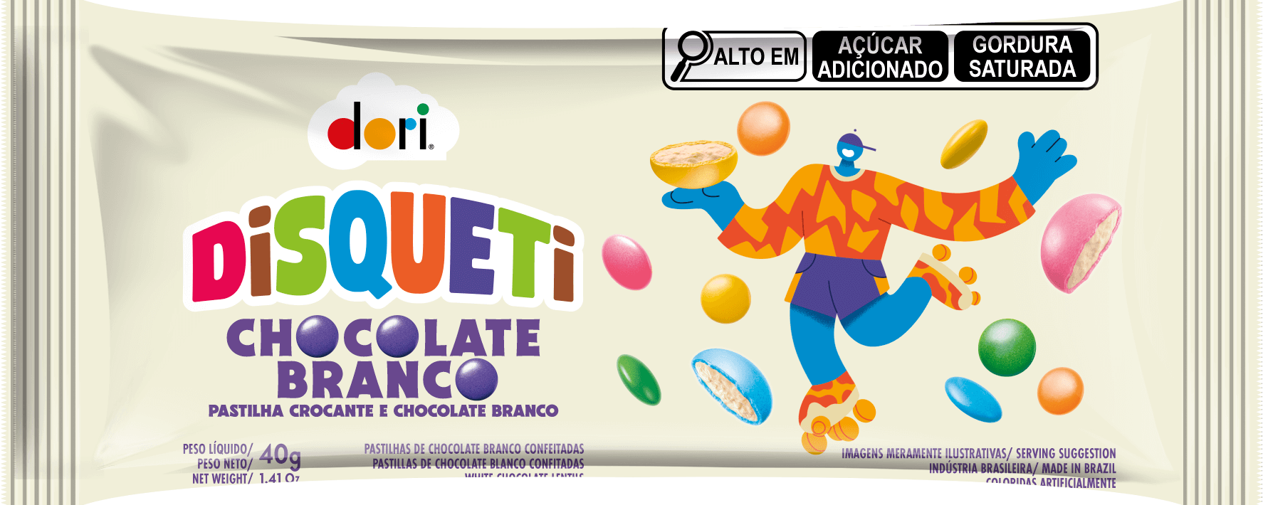 Disqueti Display Chocolate Branco 18x40g - Foto 1