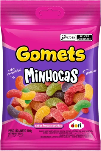 Gomets Minhoca Frutas - Foto 1