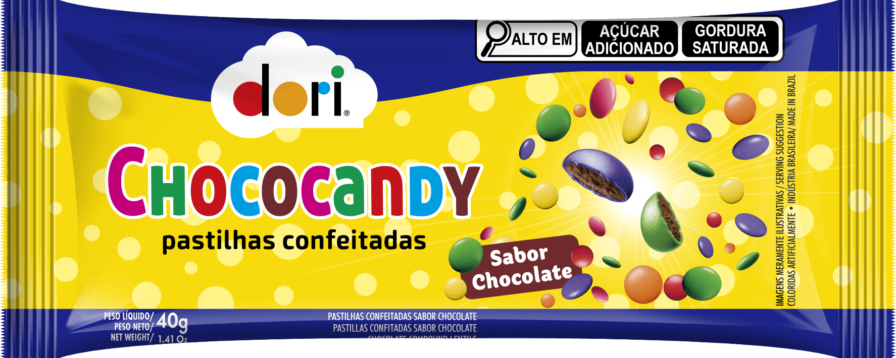 Display Chococandy Past. Conf. Coloridas 18x40g - Foto 1