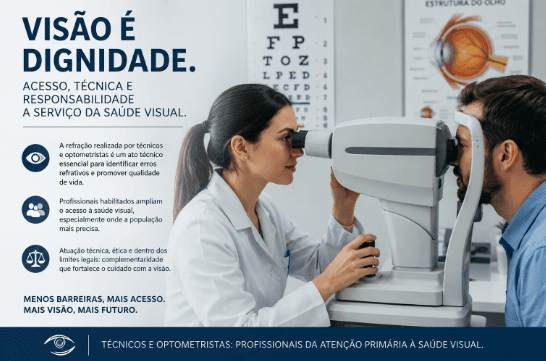 A Atuação dos Técnicos e Optometristas na Realização da Refração: Saúde Visual, Acesso e Legalidade
