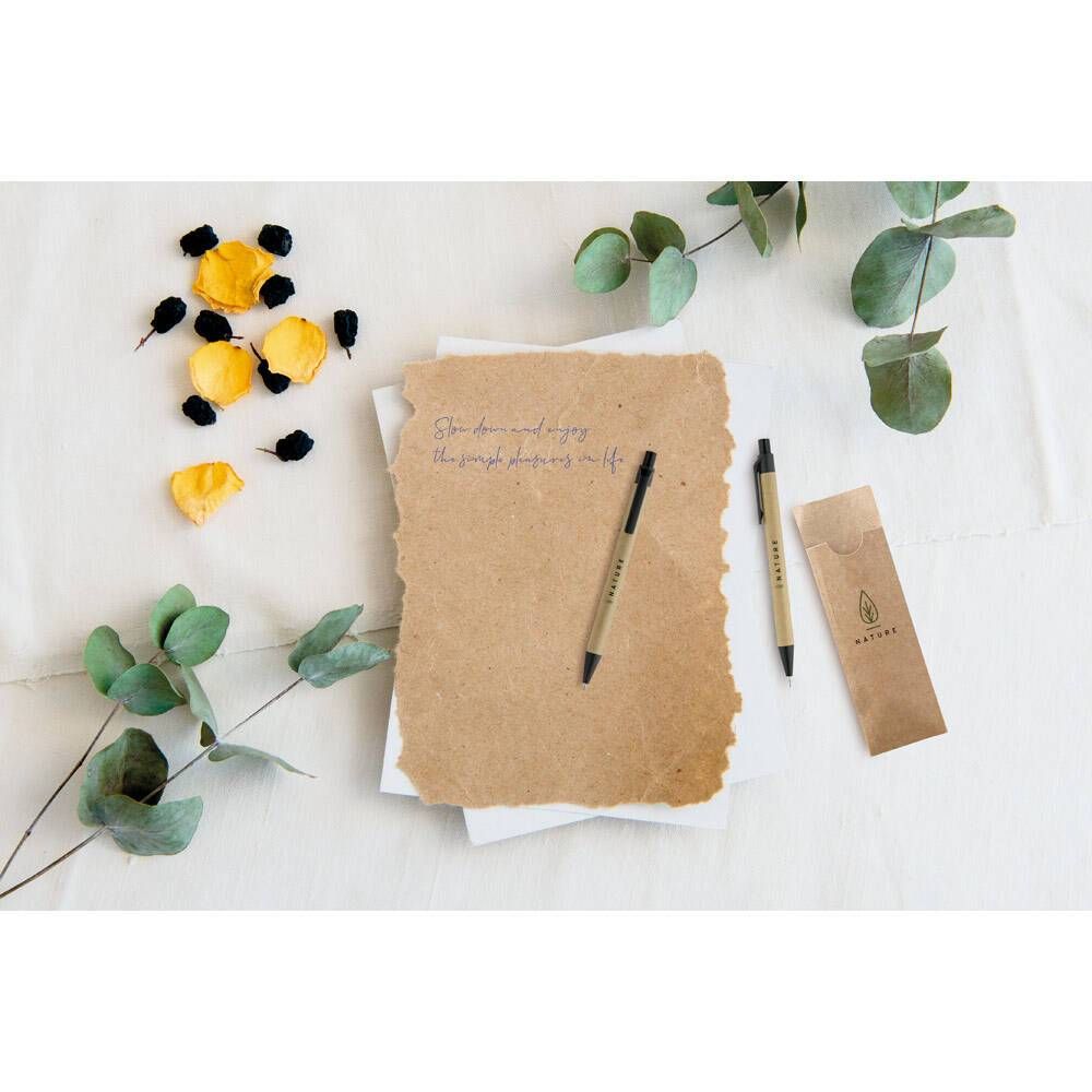 Conjunto de esfero e lapiseira em papel kraft LEAF - Foto 14