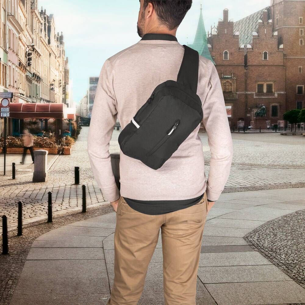 Mochila à tiracolo em 300D PET e 600D PET DELFOS - Foto 13