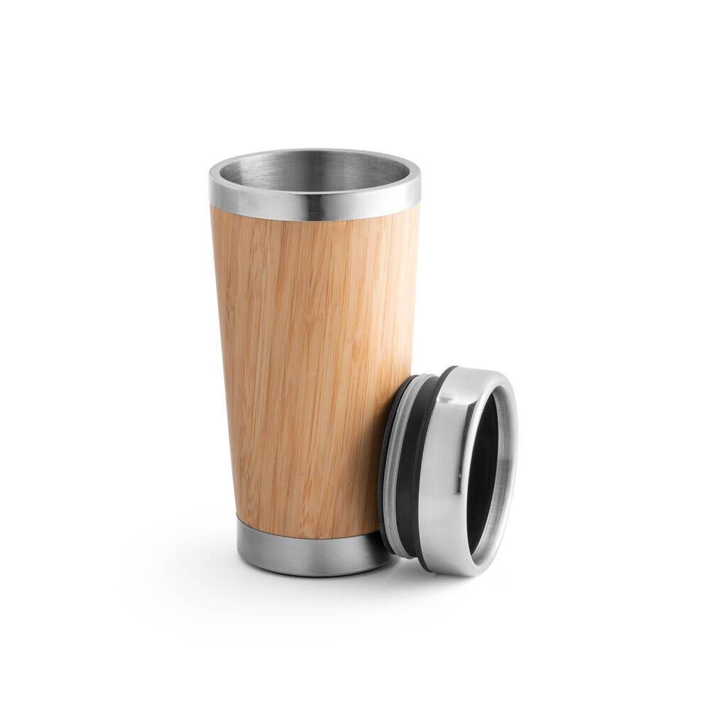 Copo de viagem em bambu e aço inox 500 mL PIETRO - Foto 4