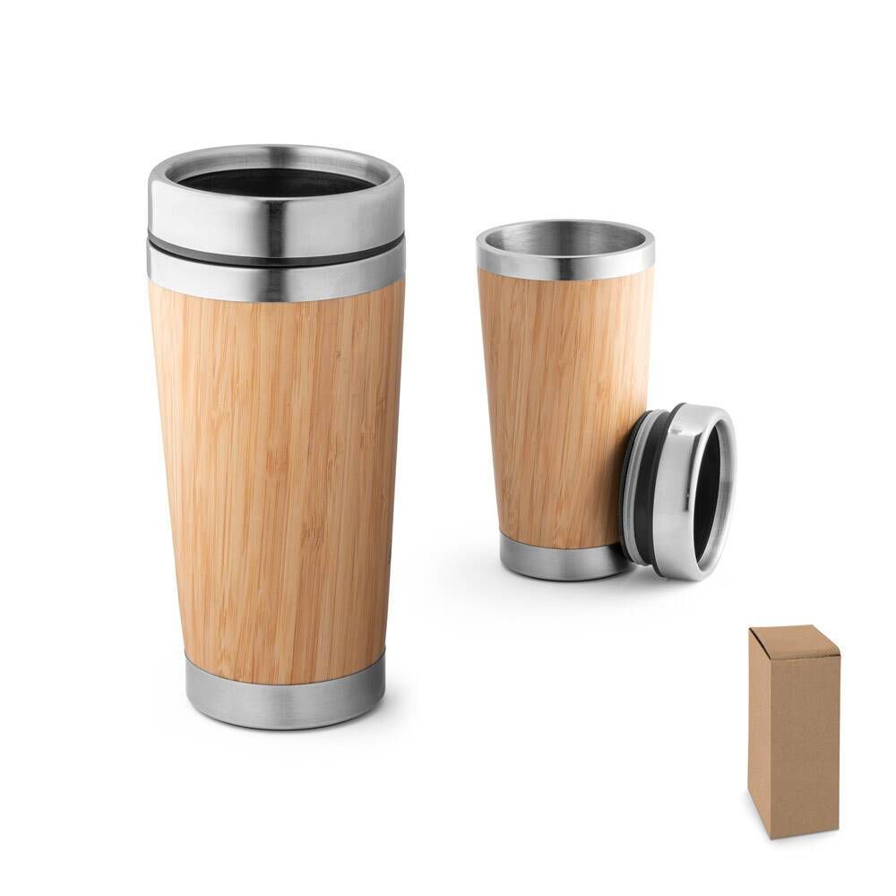 Copo de viagem em bambu e aço inox 500 mL PIETRO - Foto 2