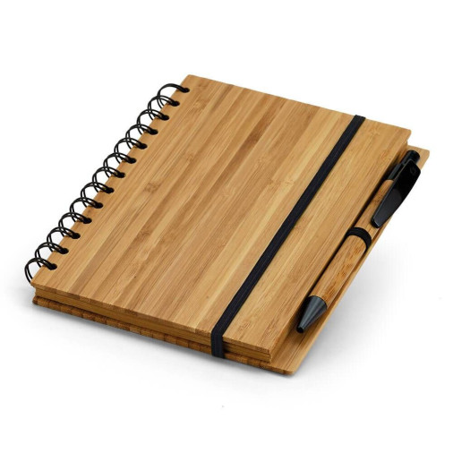 Caderno A5 em bambu com folhas pautadas DICKENS A5 - Foto 1