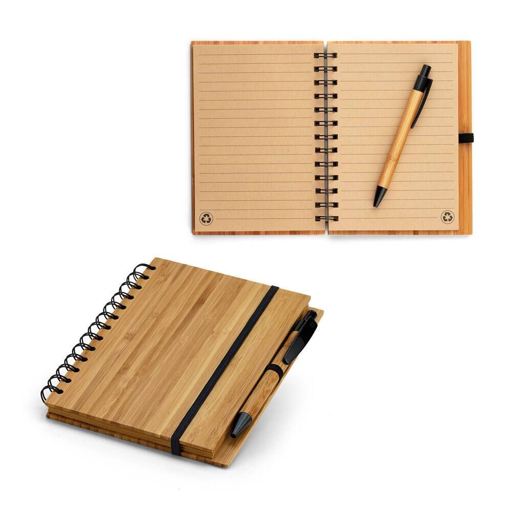 Caderno A5 em bambu com folhas pautadas DICKENS A5 - Foto 3
