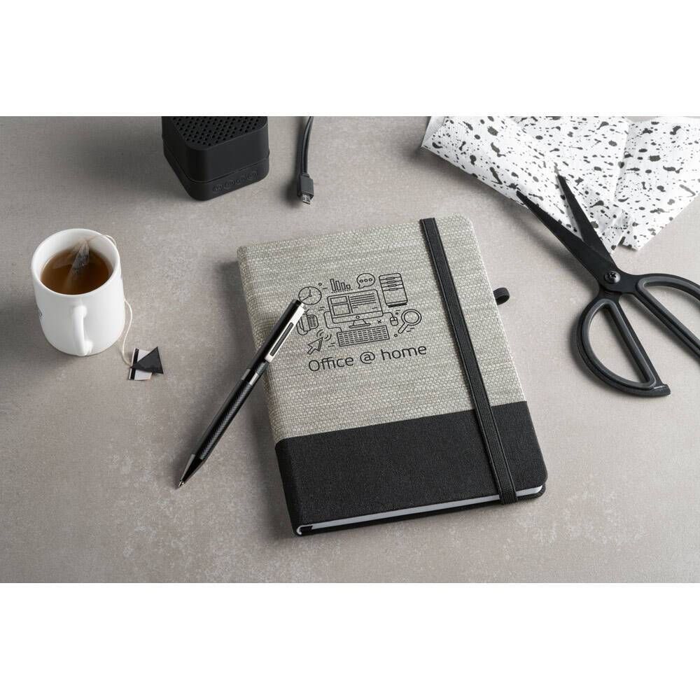 Caderno A5 em palha e algodão canvas ROUSSEAU II - Foto 7