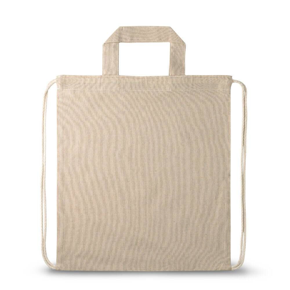 Sacola tipo mochila 70% algodão reciclado RISSANI - Foto 3