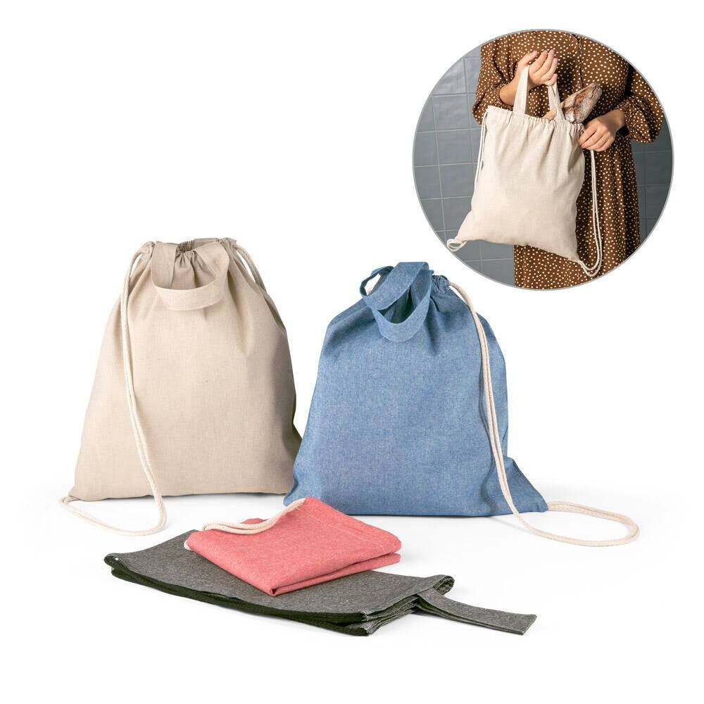 Sacola tipo mochila 70% algodão reciclado RISSANI - Foto 13