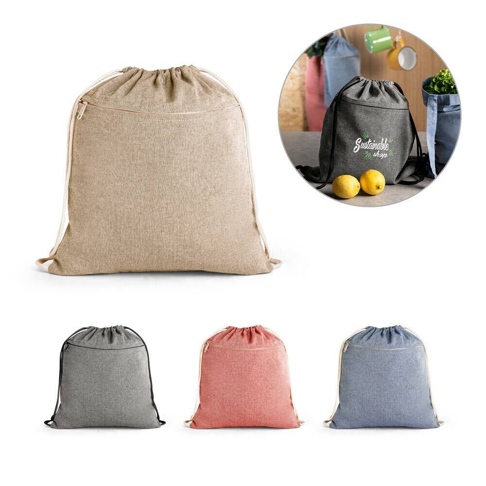 Sacola tipo mochila 70% algodão reciclado CHANCERY - Foto 10