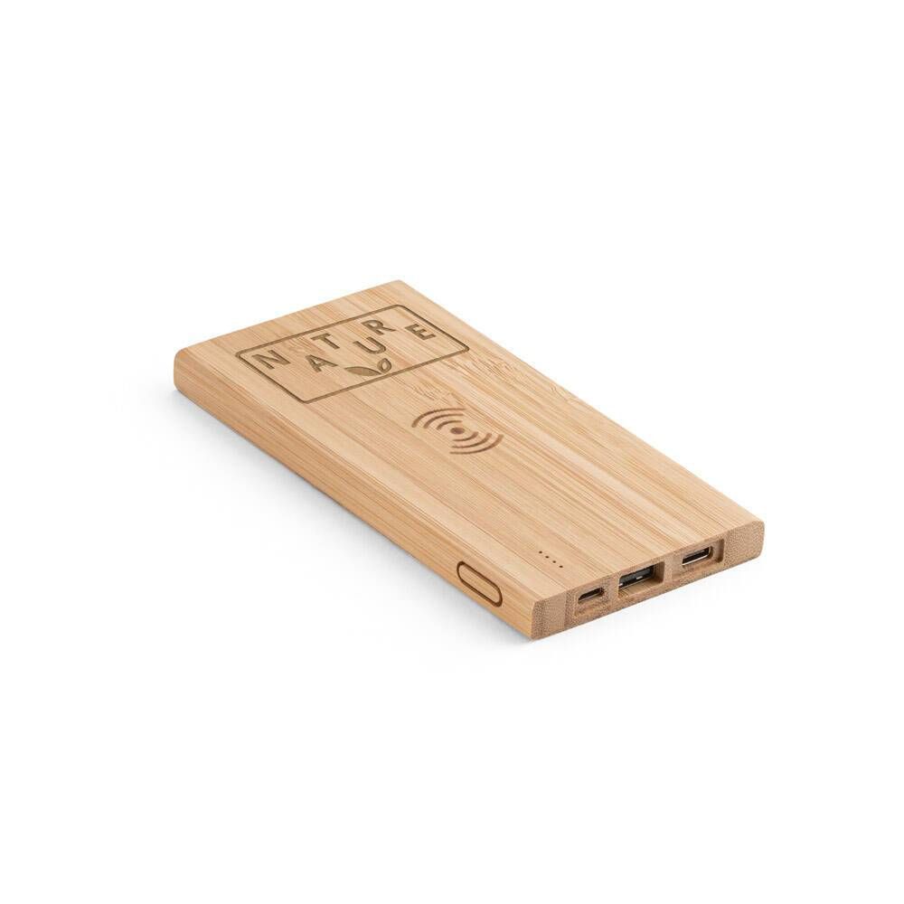 Bateria portátil em bambu 5.000 mAh FITCH ECO - Foto 4