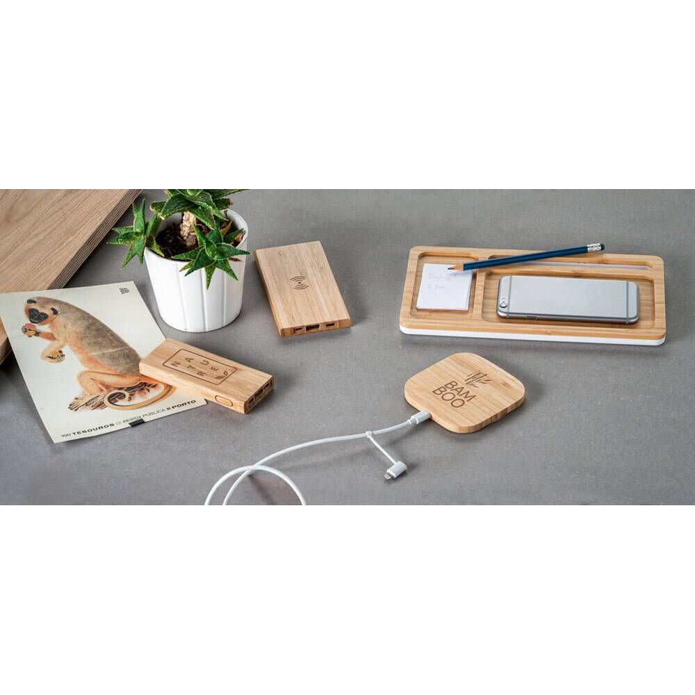 Bateria portátil em bambu 5.000 mAh FITCH ECO - Foto 5