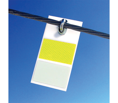 SINALIZADOR AVIFAUNA REFLETIVO ALETA TIPO PLACA - Foto 1