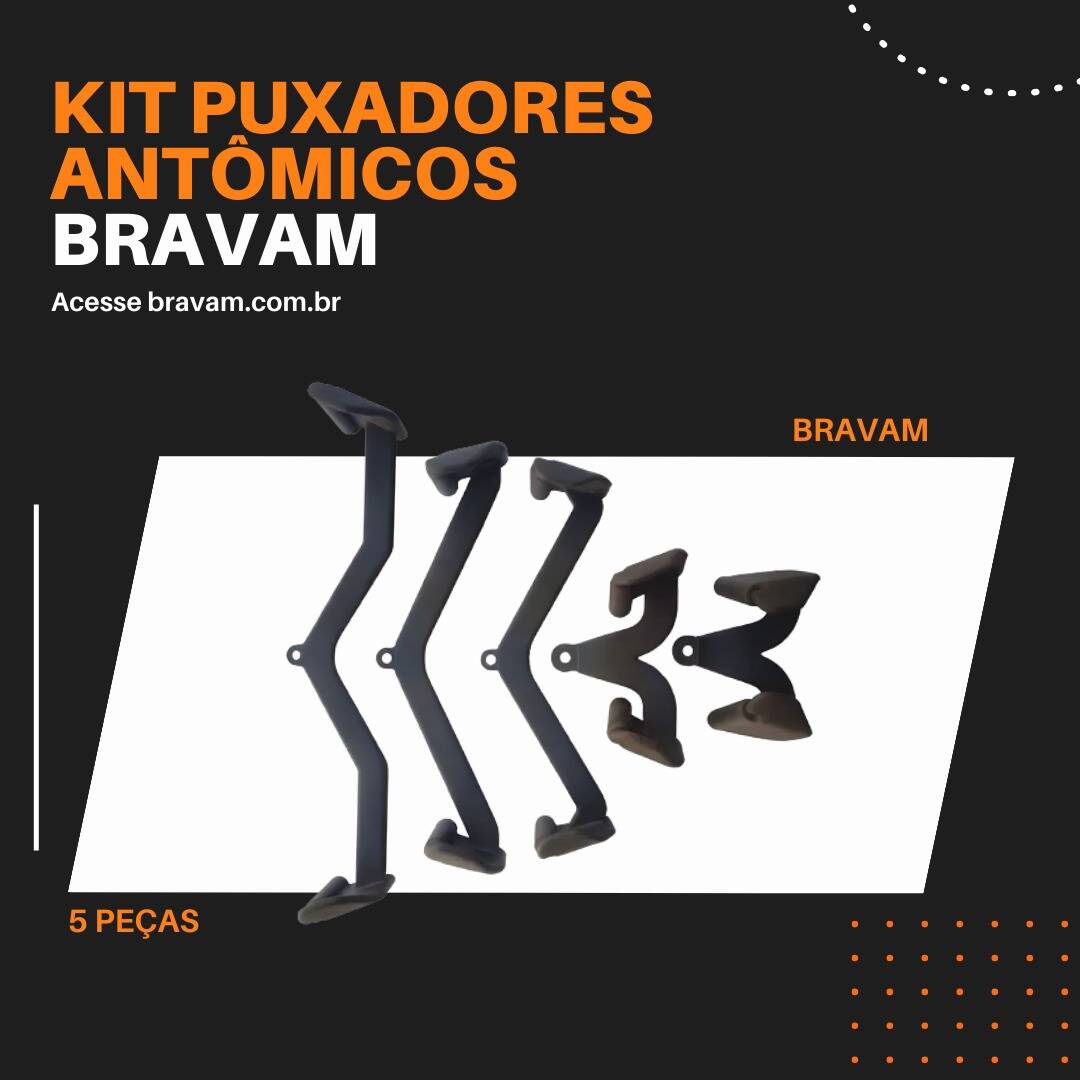 KIT PUXADORES ANATÔMICOS - 5 PEÇAS (BRA A-001) - Foto 2