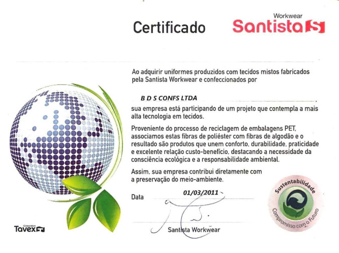 Certificado Santista/Sustentabilidade - 1º - Foto 1