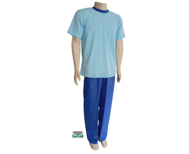 CONJUNTO CAMISA GOLA CARECA + CALÇA TACTEL - Foto 1