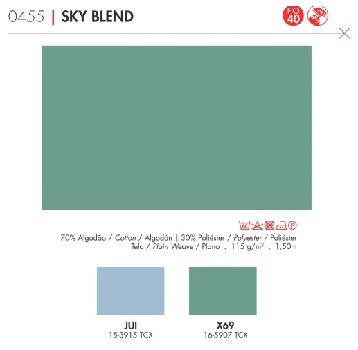 Tecido Santista Camisaria: Sky Blend - Foto 1