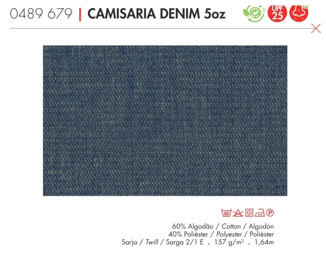 Tecido Santista Denim Work: Camisaria Denim 5oz - Foto 1