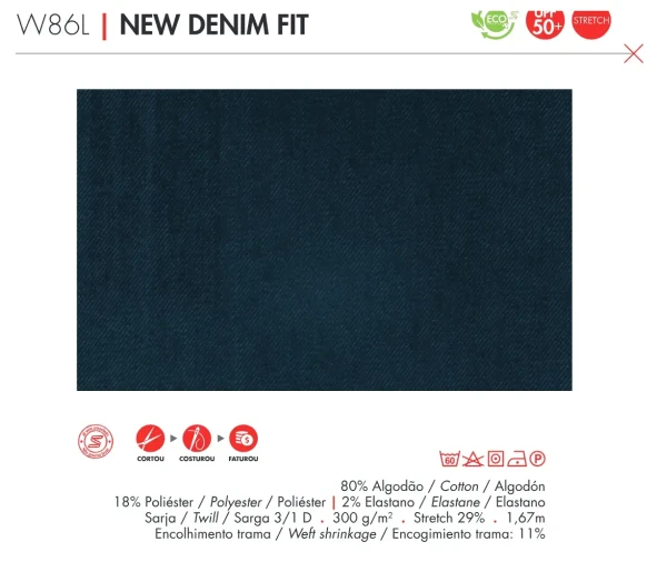 Tecido Santista Denim Work: New Denim Fit - Foto 1